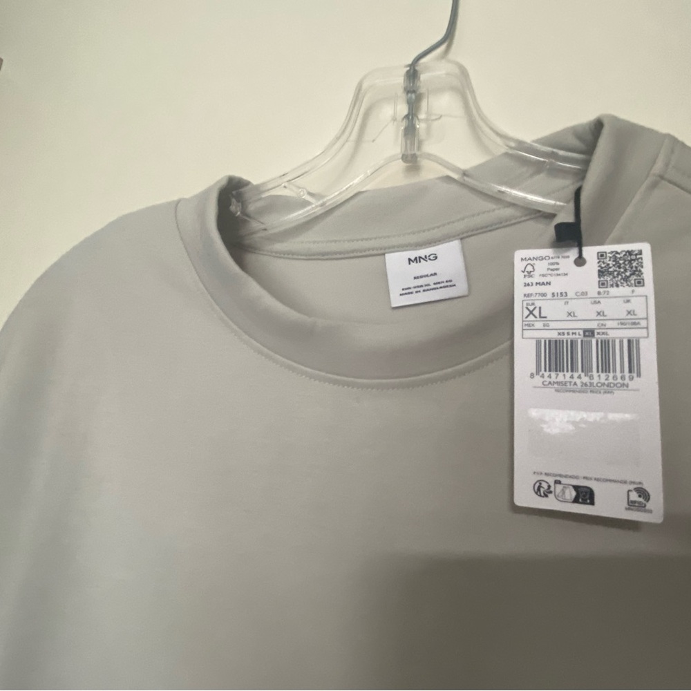 Mango Men's Light Gray Sweatshirt - XL